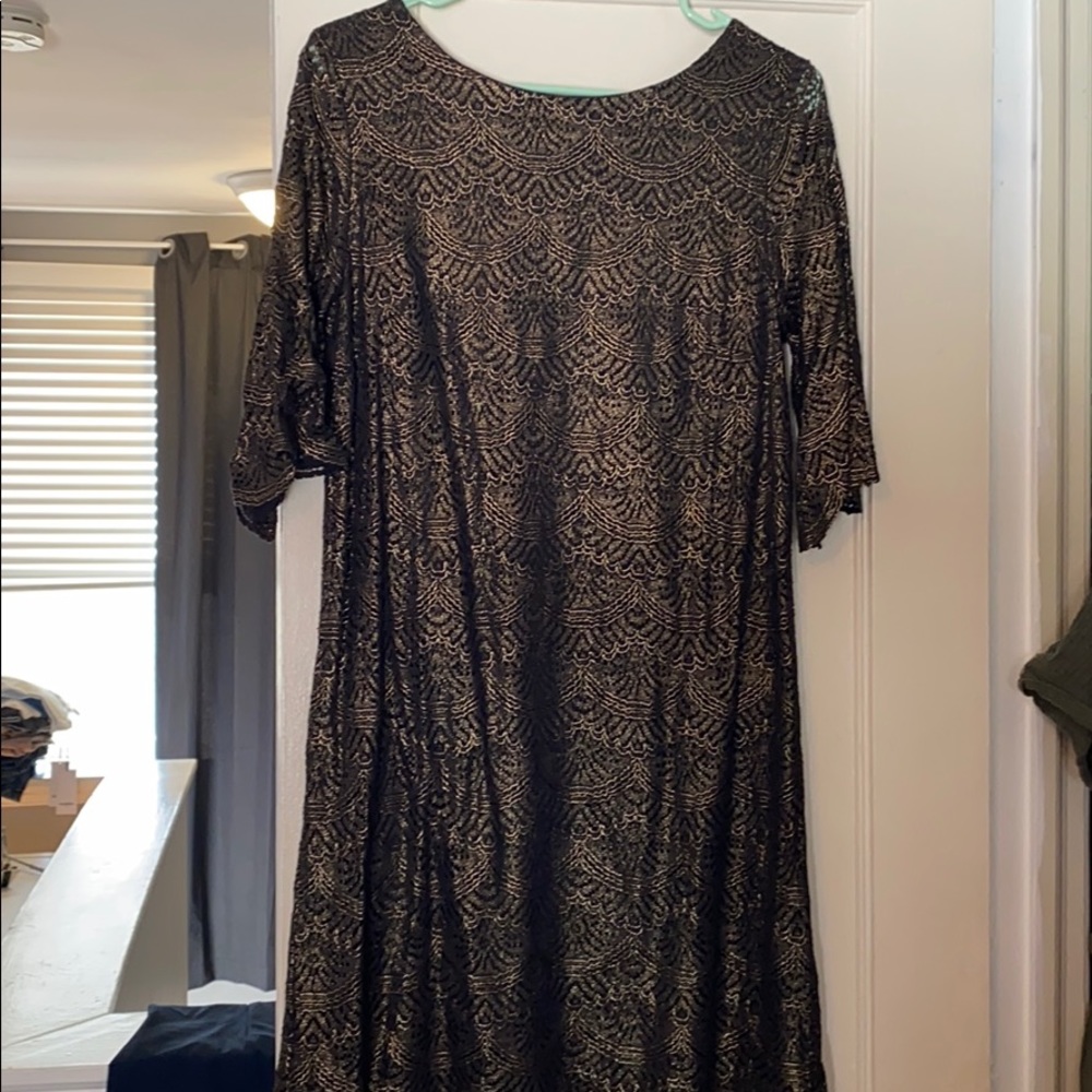 Black + Gold Dressy cocktail dress